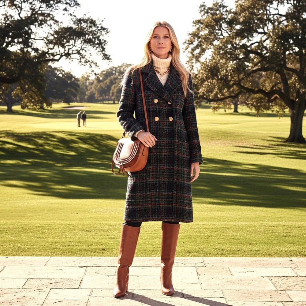 Marc Jacobs Coat Authentic Rare Plaid Wool Tweed Double-Breasted EUC - Picture 8 of 8